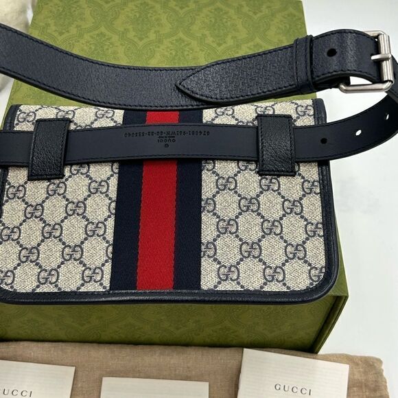 Women’s Gucci blue/red Ophedia GG belt bag size 80 cm/32 inches adjustable - Picture 6 of 12